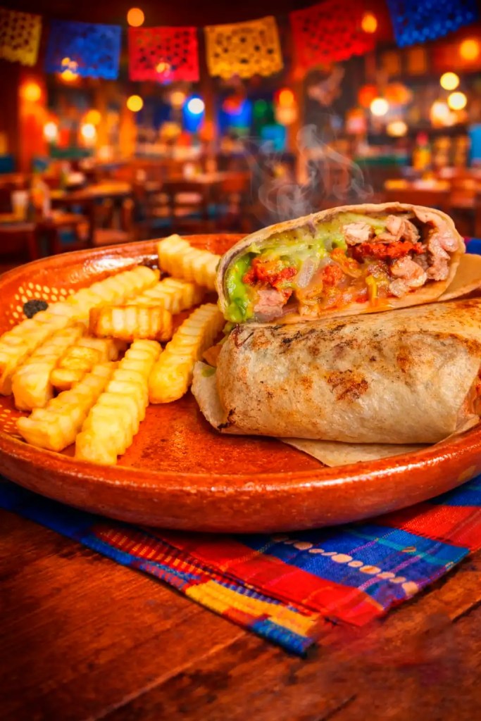 Burrito de asada Casa Tonalli Puebla