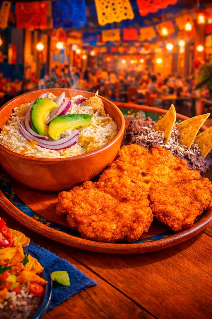 Chilaquiles con Milanesa Casa Tonalli Puebla